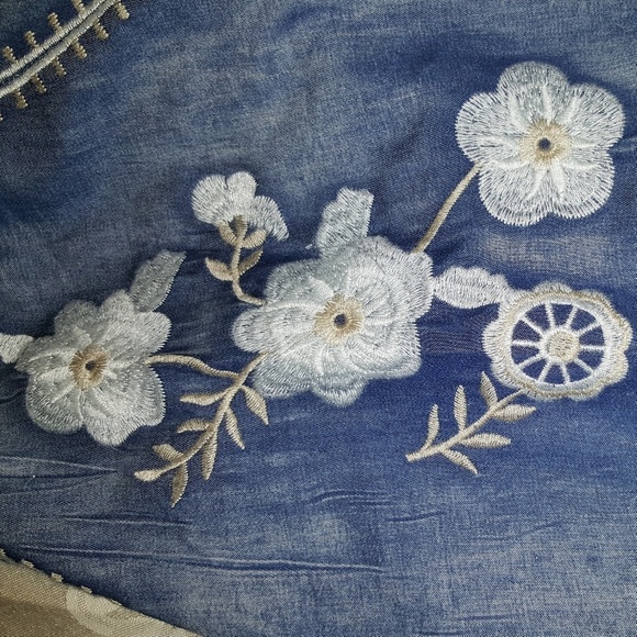 ʕ·ᴥ·ʔ MÜR MÜR Med Blue Jean Embroidered Pull Over Tunic - Picture 3 of 3